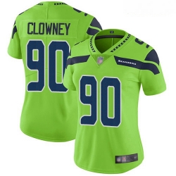 Seahawks #90 Jadeveon Clowney Green Women Stitched Football Limited Rush Jersey