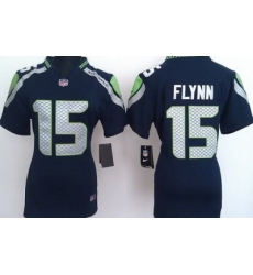 Women Nike Seattle Seahawks 15# Matt Flynn Blue Nike NFL Jerseys