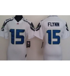 Women Nike Seattle Seahawks 15# Matt Flynn White Nike NFL Jerseys
