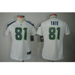 Women Nike Seattle Seahawks #81 Golden Tate White NFL LIMITED Jerseys