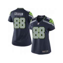 Women Nike Seattle Seahawks 88 Jimmy Graham blue NFL Jersey