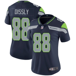 Women Seahawks 88 Will Dissly Steel Blue Team Color Stitched Football Vapor Untouchable Limited Jersey