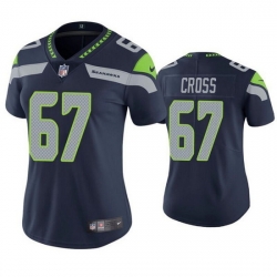Women Seattle Seahawks 67 Charles Cross Navy Untouchable Limited Stitched Jersey