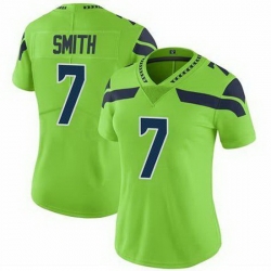 Women Seattle Seahawks Geno Smith #7 Green Vapor Limited Football Jersey
