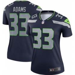 Women Seattle Seahawks Jamal Adams #33 Green Vapor Limited Football Jersey