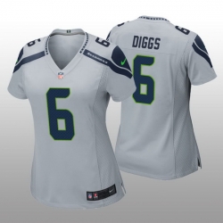 Women Seattle Seahawks Quandre Diggs #6 Grey Vapor Limited NFL Jersey