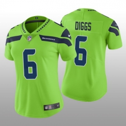 Women Seattle Seahawks Quandre Diggs #6 White Vapor Limited Fooball Jersey