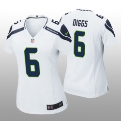 Women Seattle Seahawks Quandre Diggs #6 White Vapor Limited NFL Jersey