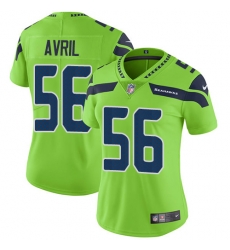 Womens Nike Seahawks #56 Cliff Avril Green  Stitched NFL Limited Rush Jersey