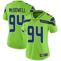 Womens Nike Seahawks #94 Malik McDowell Green  Stitched NFL Limited Rush Jersey