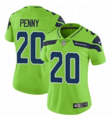 Womens Nike Seattle Seahawks 20 Rashaad Penny Limited Green Rush Vapor Untouchable NFL Jersey