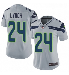 Womens Nike Seattle Seahawks 24 Marshawn Lynch Grey Alternate Vapor Untouchable Limited Player NFL Jersey