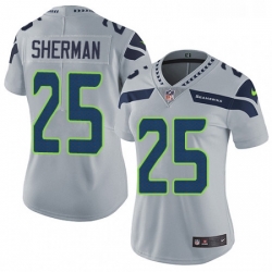 Womens Nike Seattle Seahawks 25 Richard Sherman Elite Grey Alternate NFL Jersey