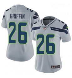 Womens Nike Seattle Seahawks 26 Shaquill Griffin Elite Grey Alternate NFL Jersey