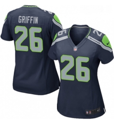 Womens Nike Seattle Seahawks 26 Shaquill Griffin Game Steel Blue Team Color NFL Jersey
