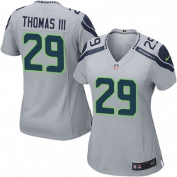 Womens Nike Seattle Seahawks 29 Earl Thomas III Game Grey Alternate NFL Jersey