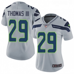 Womens Nike Seattle Seahawks 29 Earl Thomas III Grey Alternate Vapor Untouchable Limited Player NFL Jersey