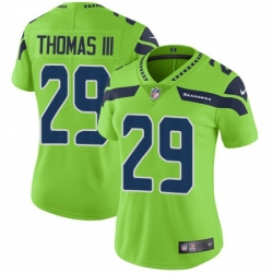 Womens Nike Seattle Seahawks 29 Earl Thomas III Limited Green Rush Vapor Untouchable NFL Jersey