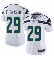 Womens Nike Seattle Seahawks 29 Earl Thomas III White Vapor Untouchable Limited Player NFL Jersey