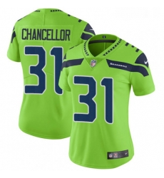 Womens Nike Seattle Seahawks 31 Kam Chancellor Limited Green Rush Vapor Untouchable NFL Jersey