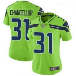 Womens Nike Seattle Seahawks 31 Kam Chancellor Limited Green Rush Vapor Untouchable NFL Jersey
