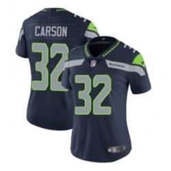 Womens Nike Seattle Seahawks 32 Chris Carson Navy Blue Team Color Vapor Untouchable Limited Player NFL Jersey