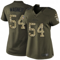 Womens Nike Seattle Seahawks 54 Bobby Wagner Elite Green Salute to Service NFL Jersey