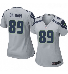 Womens Nike Seattle Seahawks 89 Doug Baldwin Game Grey Alternate NFL Jersey