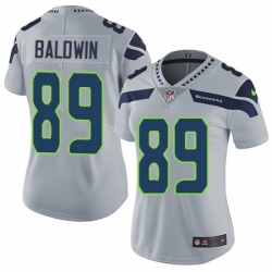 Womens Nike Seattle Seahawks 89 Doug Baldwin Grey Alternate Vapor Untouchable Limited Player NFL Jersey