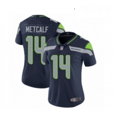 Womens Seattle Seahawks 14 DK Metcalf Navy Blue Team Color Vapor Untouchable Limited Player Football Jersey