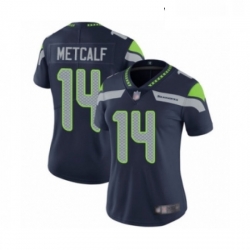 Womens Seattle Seahawks 14 DK Metcalf Navy Blue Team Color Vapor Untouchable Limited Player Football Jersey