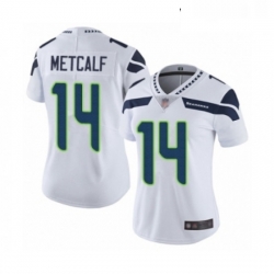 Womens Seattle Seahawks 14 DK Metcalf White Vapor Untouchable Limited Player Football Jersey