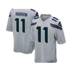 Nike Youth NFL Seattle Seahawks #11 Percy Harvin grey Jerseys
