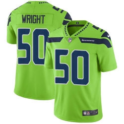 Youth Nike Seahawks #50 K J Wright Green Stitched NFL Limited Rush Jersey