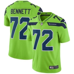 Youth Nike Seahawks #72 Michael Bennett Green Stitched NFL Limited Rush Jersey