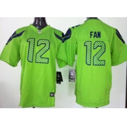 Youth Nike Seattle Seahawks 12 Fan Green NFL Jerseys