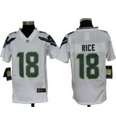 Youth Nike Seattle Seahawks 18# Sidney Rice White Nike NFL Jerseys