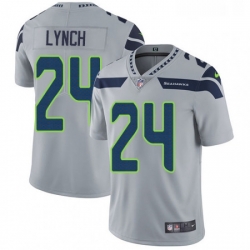 Youth Nike Seattle Seahawks 24 Marshawn Lynch Elite Grey Alternate NFL Jersey