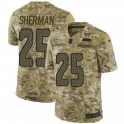 Youth Nike Seattle Seahawks 25 Richard Sherman Limited Camo 2018 Salute to Service NFL Jersey