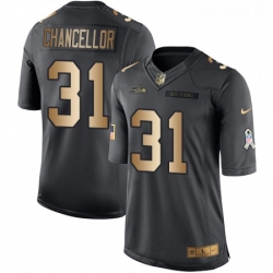 Youth Nike Seattle Seahawks 31 Kam Chancellor Limited BlackGold Salute to Service NFL Jersey