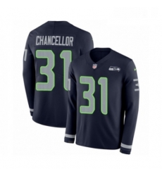 Youth Nike Seattle Seahawks 31 Kam Chancellor Limited Navy Blue Therma Long Sleeve NFL Jersey