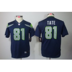 Youth Nike Seattle Seahawks #81 Golden Tate Blue Color[Youth Limited Jerseys]