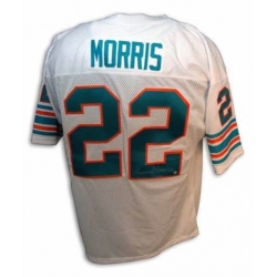 Men Mercury Morris Miami Dolphins White Throwback Football Jersey