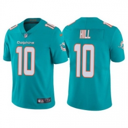 Men Miami Dolphins 10 Tyreek Hill Aqua Vapor Untouchable Limited Stitched Football jersey