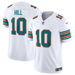 Men Miami Dolphins 10 Tyreek Hill White 2023 F U S E Alternate Vapor Limited Stitched Football Jersey