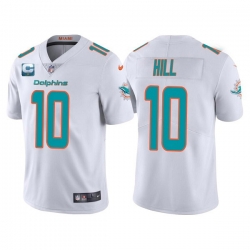 Men Miami Dolphins 2022 #10 Tyreek Hill White With 2-star C Patch Vapor Untouchable Limited Stitched Football Jersey