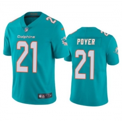 Men Miami Dolphins 21 Jordan Poyer Aqua Vapor Limited Stitched Football Jersey