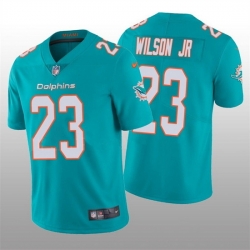 Men Miami Dolphins 23 Jeff Wilson Jr 2022 Aqua Vapor Untouchable Limited Stitched Jersey