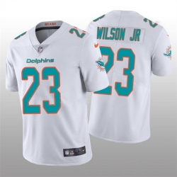 Men Miami Dolphins 23 Jeff Wilson Jr 2022 White Vapor Untouchable Limited Stitched Jersey