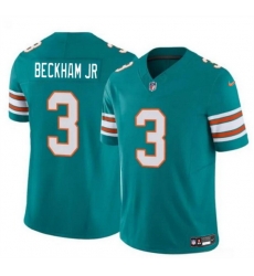 Men Miami Dolphins 3 Odell Beckham Jr Aqua 2023 F U S E Alternate Vapor Limited Stitched Football Jersey